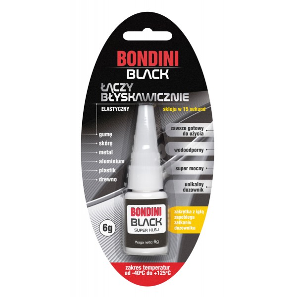 BONDINI κόλλα στιγμής Plus Black 02-041, elastic, 6g