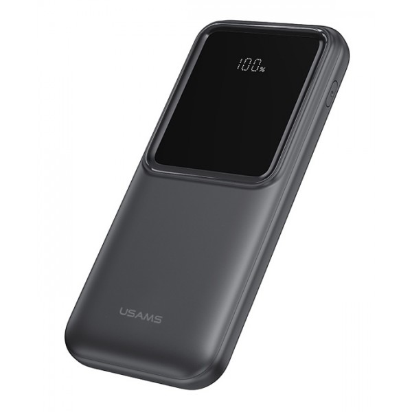 USAMS power bank US-CD194 με καλώδια, 5x έξοδοι, 10000mAh, 10W, μαύρο