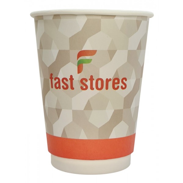 FAST STORES χάρτινα ποτήρια καφέ, 16oz, χωρίς καπάκι, 20τμχ