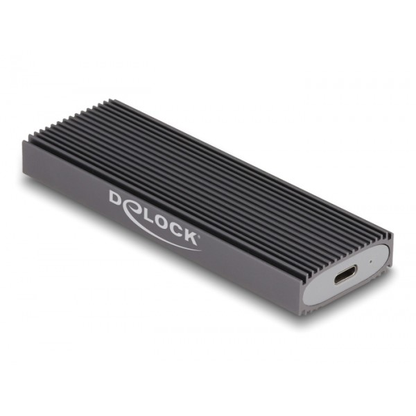 DELOCK θήκη για M.2 NVMe PCIe/SATA SSD 42019, tool free, 10Gbps, μαύρη