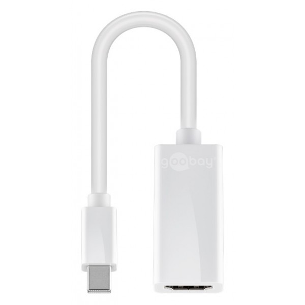 GOOBAY καλώδιο Mini DisplayPort σε HDMI θηλυκό 51729, 0.15m, λευκό