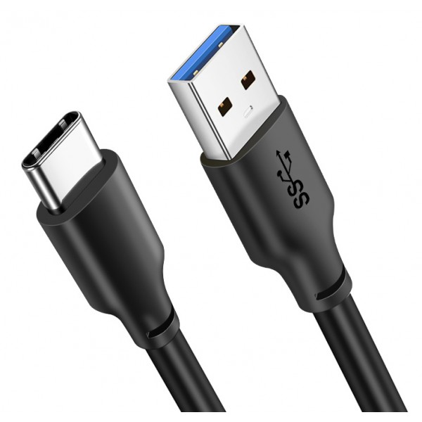 CABLETIME καλώδιο USB-C σε USB CMAMN, 15W, 5Gbps, 0.25m, μαύρο