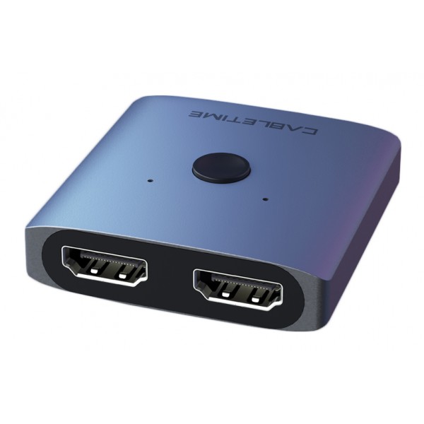 CABLETIME HDMI switch CT-HS4K, 2 σε 1, 4K, bidirectional, γκρι