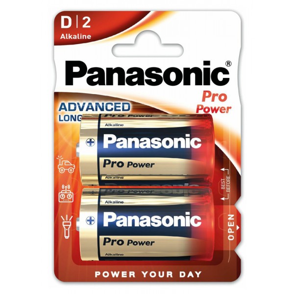 PANASONIC αλκαλικές μπαταρίες Pro Power, D/LR20, 1.5V, 2τμχ