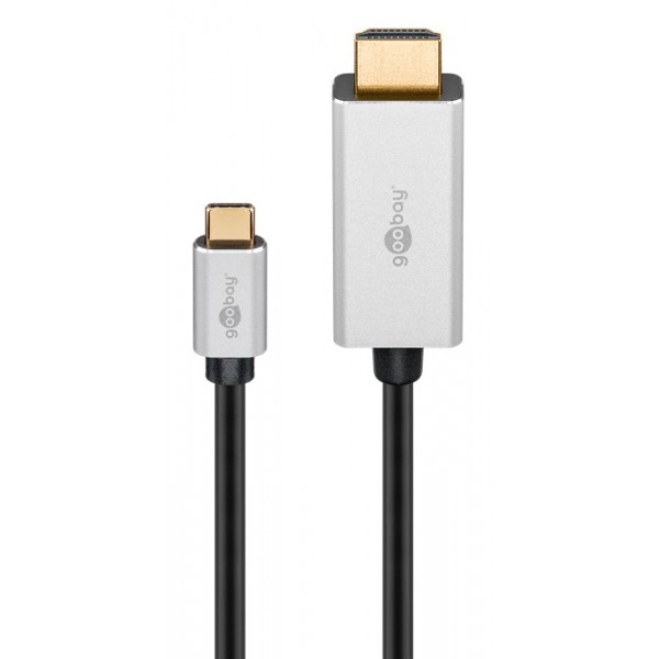 GOOBAY καλώδιο USB-C σε HDMI 60174, HDR, 8K, 4K/120Hz, 2m, μαύρο