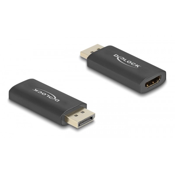 DELOCK αντάπτορας DisplayPort σε HDMI 61055, 8K/60Hz HDR, Active, μαύρος