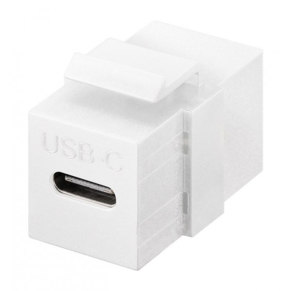 GOOBAY keystone module USB-C 3.2 Gen 2 61262, θηλυκό σε θηλυκό, λευκό