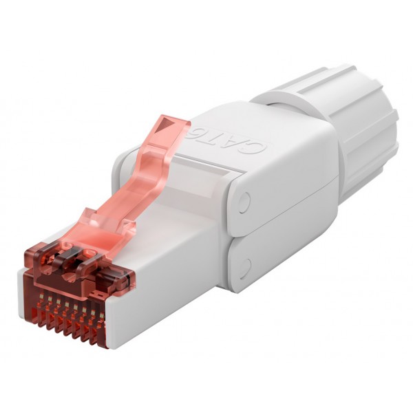 GOOBAY βύσμα RJ45 65942, CAT 6 UTP, tool-free, λευκό