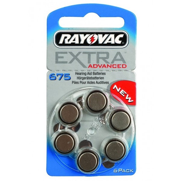 RAYOVAC μπαταρίες ακουστικών βαρηκοΐας 675MF, mercury free, 1,45V, 6τμχ