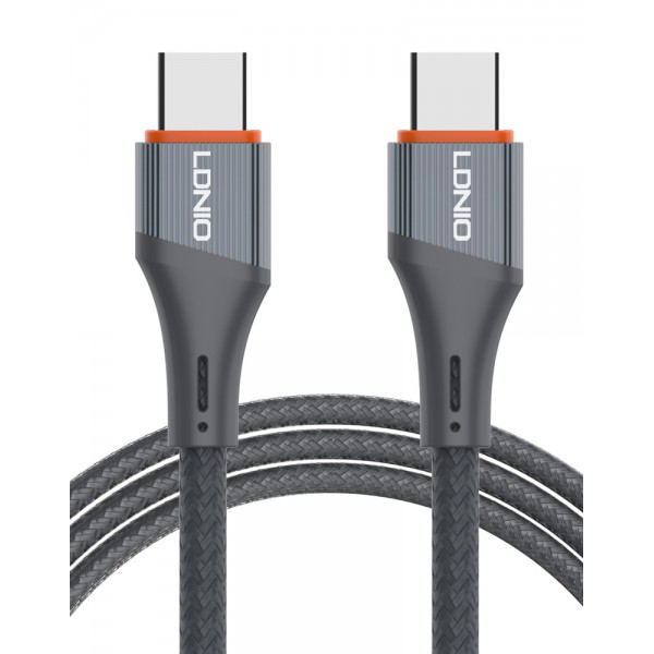 LDNIO καλώδιο USB-C σε USB-C LC631C, 65W PD, 1m, γκρι