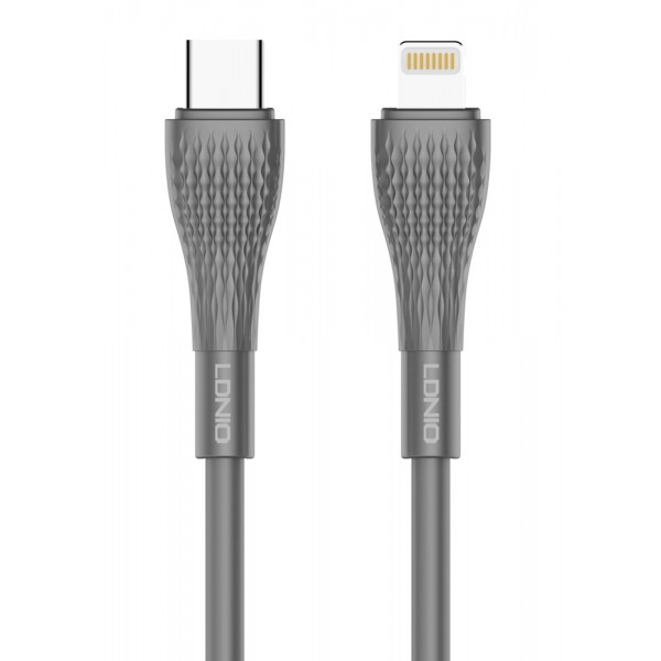 LDNIO καλώδιο Lightning σε USB-C LC671I, 30W PD, 1m, γκρι