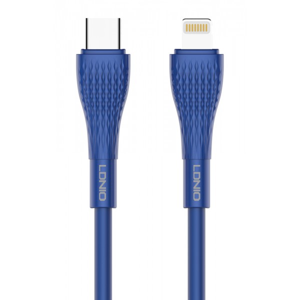 LDNIO καλώδιο Lightning σε USB-C LC672I, 30W PD, 2m, μπλε