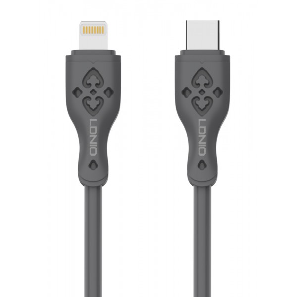 LDNIO καλώδιο Lightning σε USB-C LC811I, 30W PD, 1m, γκρι