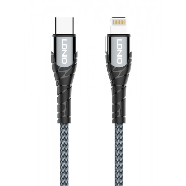 LDNIO καλώδιο Lightning σε USB-C LC111, 30W PD, 1m, γκρι