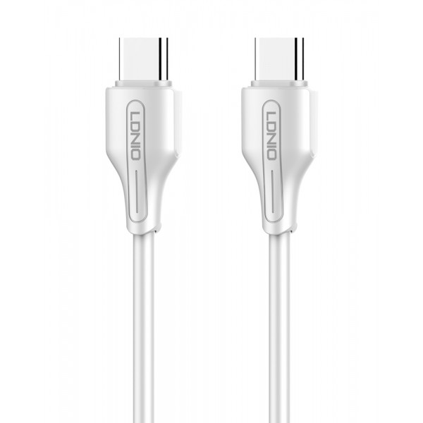 LDNIO καλώδιο USB-C σε USB-C LC122C, 65W PD, 2m, λευκό