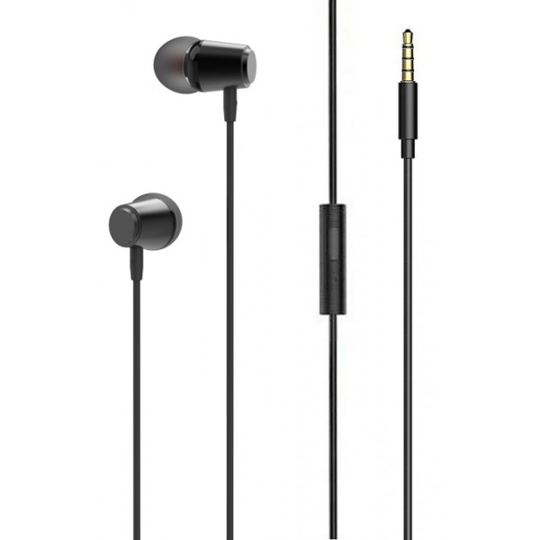 LDNIO earphones με μικρόφωνο HP03, 3.5mm σύνδεση, Φ10mm, 1.2m, μαύρα