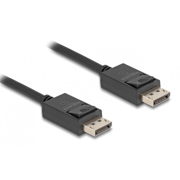 DELOCK καλώδιο DisplayPort 2.1 80492, 8K/60Hz 4K/120Hz 40 Gbps 1m, μαύρο