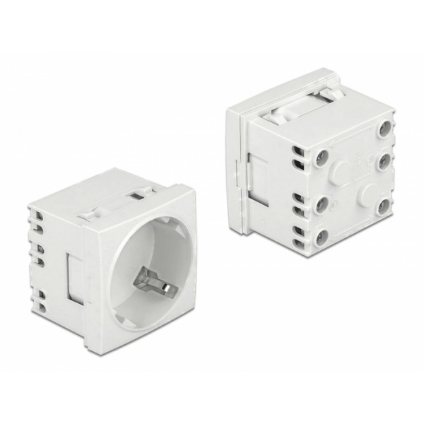 DELOCK module πρίζας ρεύματος Easy 45 81324, 45°, 45x45mm, 10τμχ