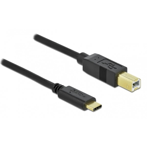 DELOCK καλώδιο USB-C σε USB Type B 83330, 2m, μαύρο