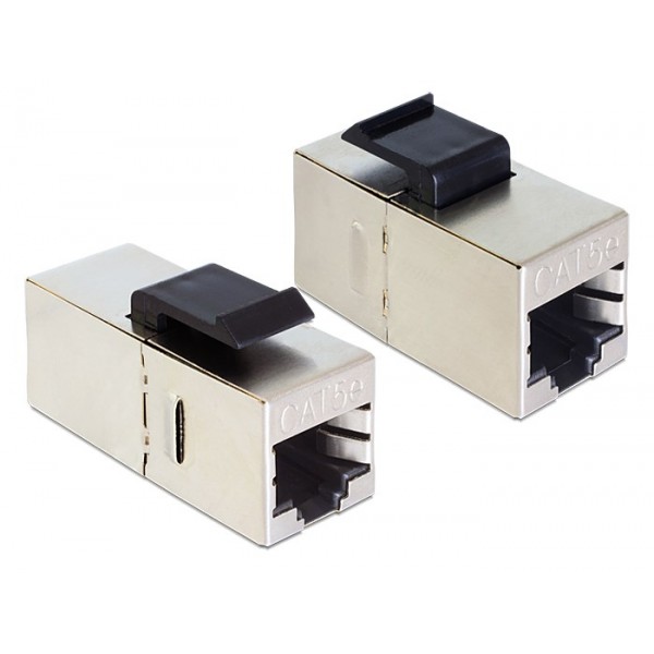 DELOCK Keystone module RJ45 86204, Cat 5e STP, ασημί