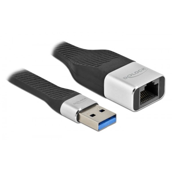 DELOCK αντάπτορας δικτύου 86937, USB, 1000Mbps Ethernet, 13cm, μαύρος