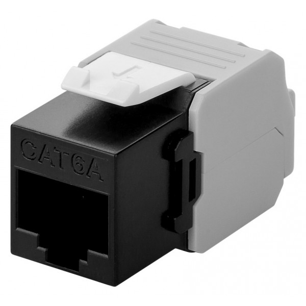 GOOBAY Keystone module RJ45 CAT 6A 90692, UTP, μαύρο