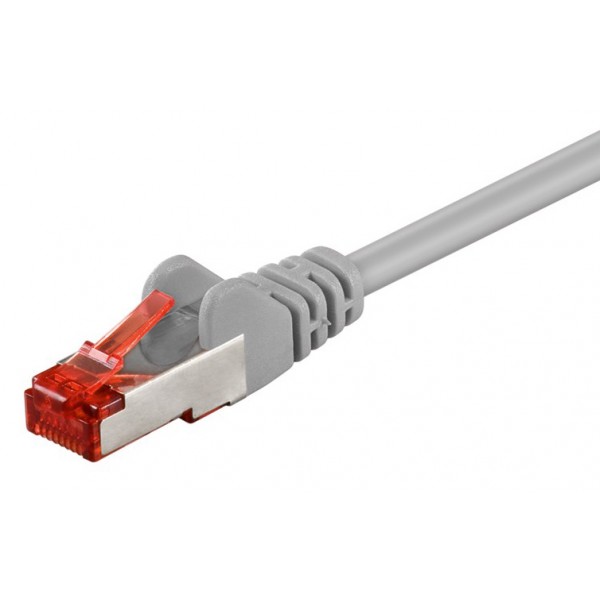 GOOBAY καλώδιο δικτύου 92455, CAT 6 S/FTP, copper, 250MHz, 0.15m, γκρι