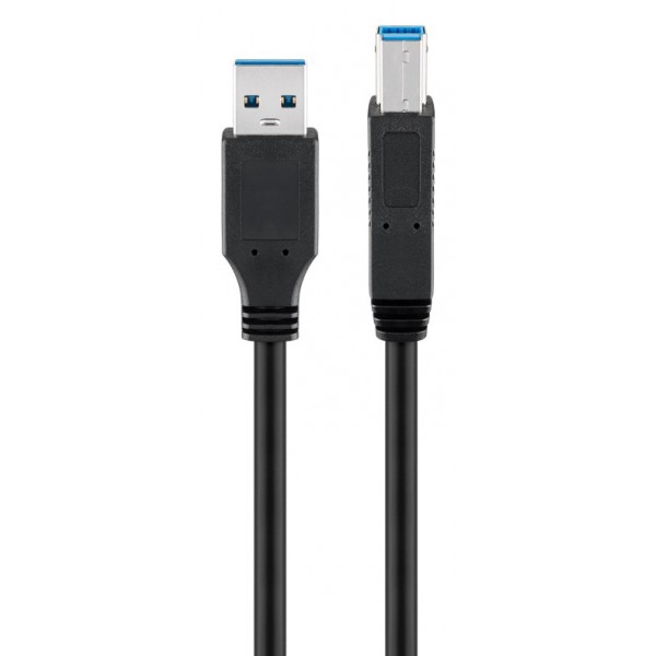 GOOBAY καλώδιο USB 3.0 SuperSpeed σε USB Type B 93654, 3m, μαύρο