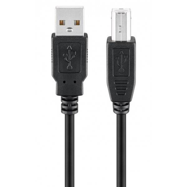 GOOBAY καλώδιο USB σε USB Type B 95129, 0.25m, 480Mbps, μαύρο