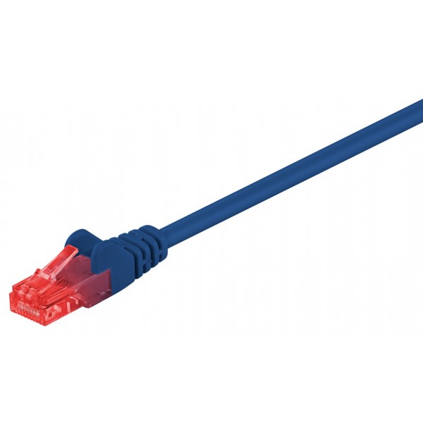 GOOBAY καλώδιο δικτύου 95247, CAT 6 U/UTP, CCA, PVC, 0.25m, μπλε