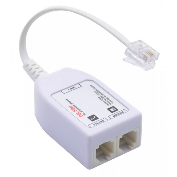 POWERTECH VDSL Splitter με φίλτρο ADSL-06, RJ11, λευκό