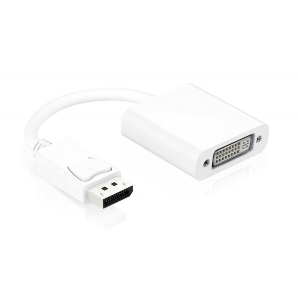 POWERTECH αντάπτορας DisplayPort σε DVI 24+5 CAB-DP005, 0.20m, λευκός