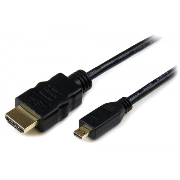 POWERTECH καλώδιο HDMI σε HDMI Micro CAB-H008, με Ethernet, 3m, μαύρο