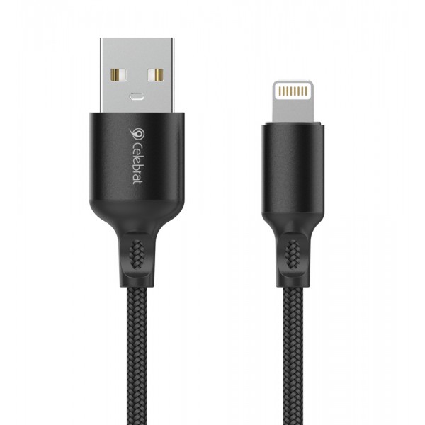 CELEBRAT καλώδιο Lightning σε USB CB-32, 12W, 1m, μαύρο