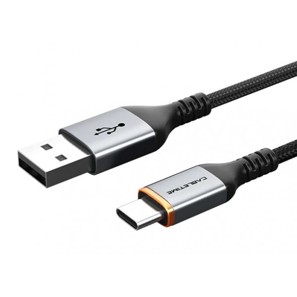 CABLETIME καλώδιο USB σε USB-C CT-AMCM3A, 15W, 2m, μαύρο