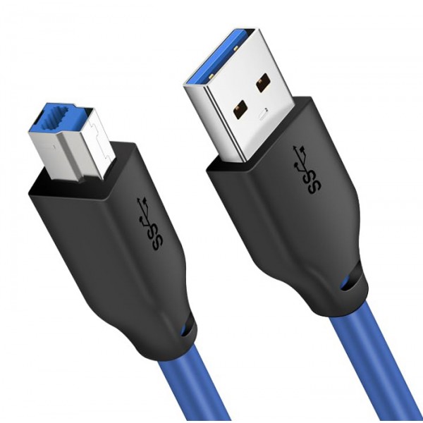 CABLETIME καλώδιο USB σε USB Type B CT-C160-U3-AMBM, 5Gbps, 2m, μπλε