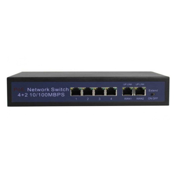 LONGSE PoE switch HT412, 4x LAN port & 2x WAN port, 10/100Mbps