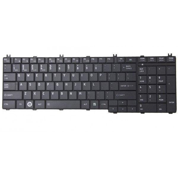 Πληκτρολόγιο για Toshiba Satellite Pro C650/C660/L650/L670, US, μαύρο