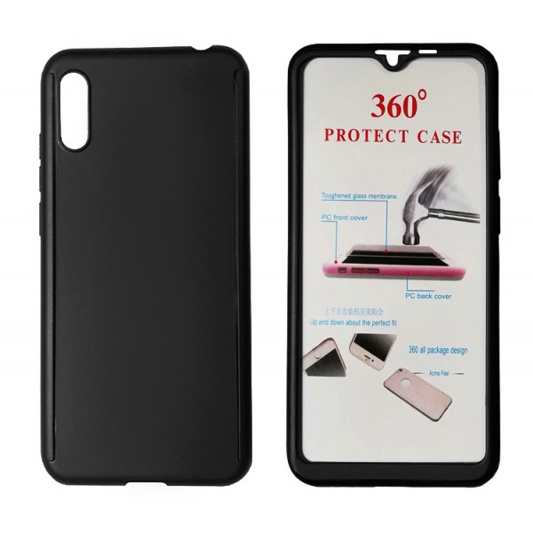 POWERTECH Θήκη Body 360° Tempered Glass, Huawei Y5 2019/Honor 8S, μαύρη