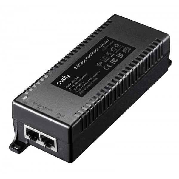 CUDY 2.5Gbps PoE+/PoE injector POE500, 30W