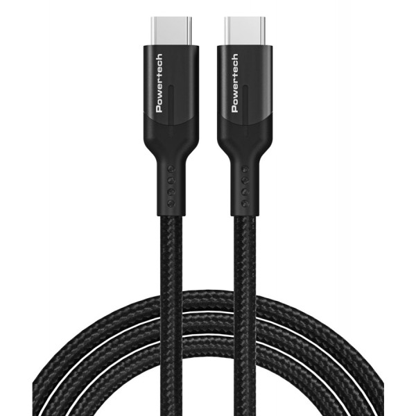 POWERTECH καλώδιο USB-C PTR-0135, PD 60W, 10Gbps, copper, 1m, μαύρο