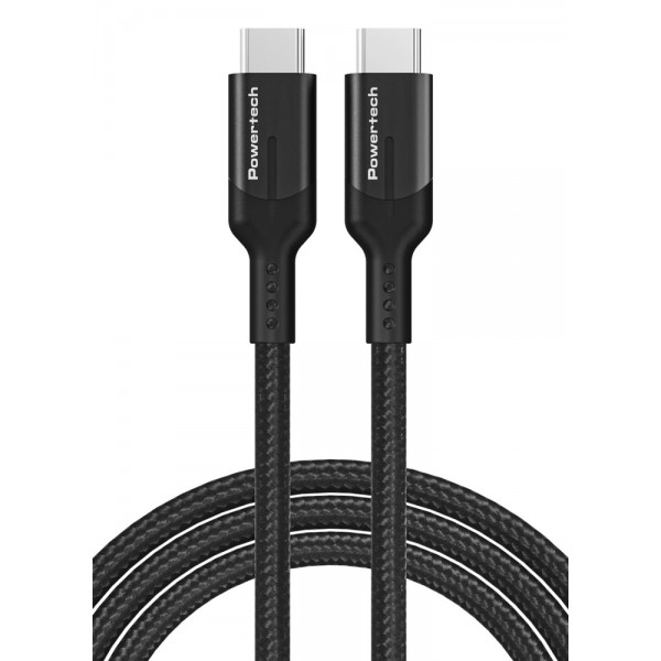 POWERTECH καλώδιο USB-C PTR-0139, PD 240W, 40Gbps, copper, 1m, μαύρο