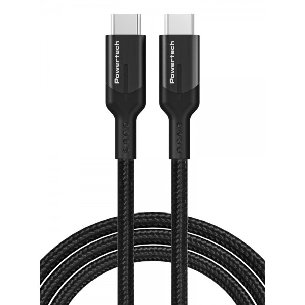 POWERTECH καλώδιο USB-C PTR-0140, PD 240W 5A, copper, 1m, μαύρο