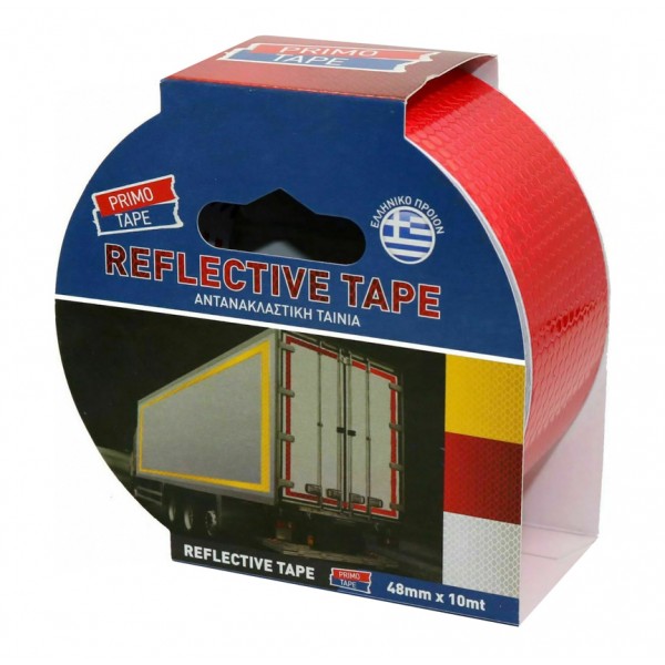 PRIMO TAPE αντανακλαστική ταινία SEL-025, 48mm x 10m, κόκκινη