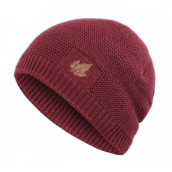 Πλεκτός σκούφος beanie SHO-0006, unisex, μπορντό