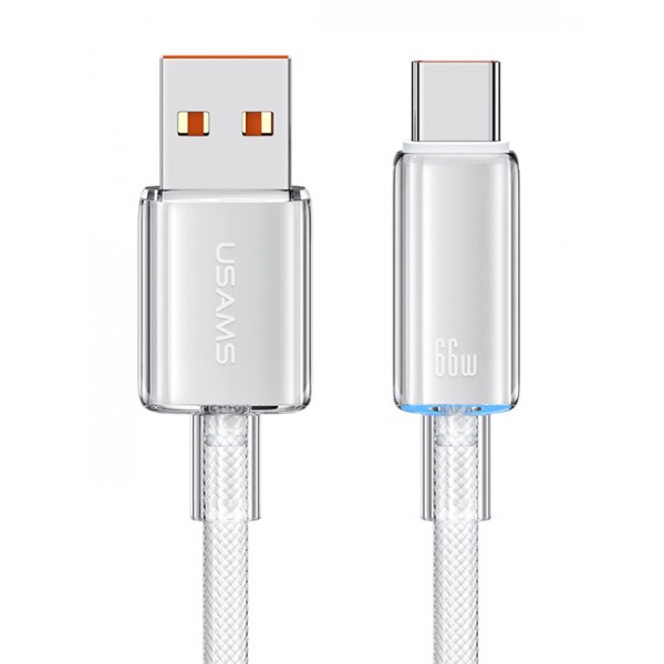 USAMS καλώδιο USB-C σε USB US-SJ658, 66W, 480Mbps, 1.2m, λευκό