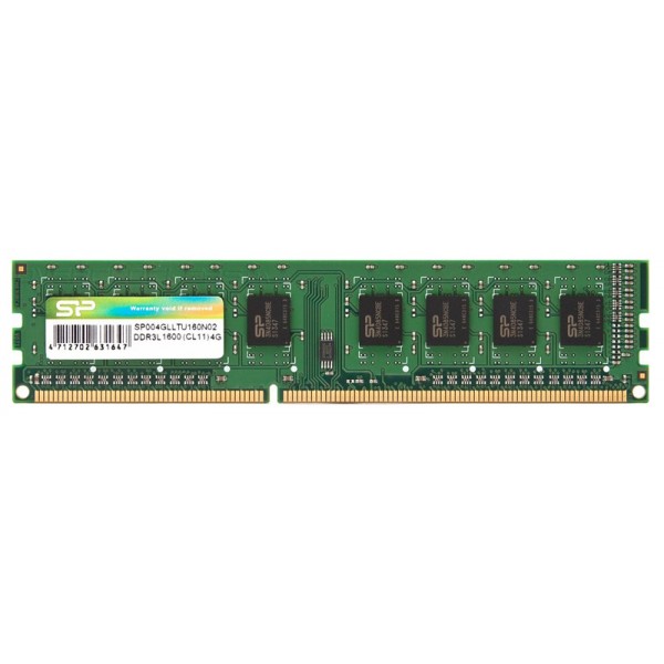 SILICON POWER μνήμη DDR3L UDIMM SP004GLLTU160N02, 4GB, 1600MHz, CL11