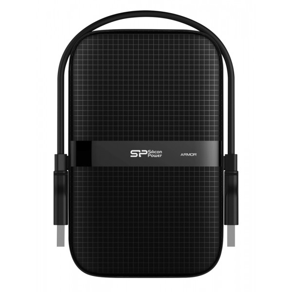 SILICON POWER εξωτερικός HDD Armor A60, 1TB, USB 3.2, μαύρος