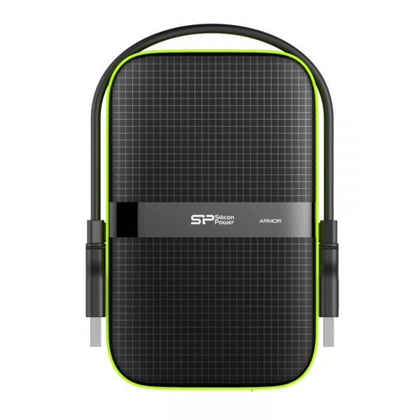 SILICON POWER εξωτερικός HDD Armor A60, 4TB, USB 3.2, πράσινος