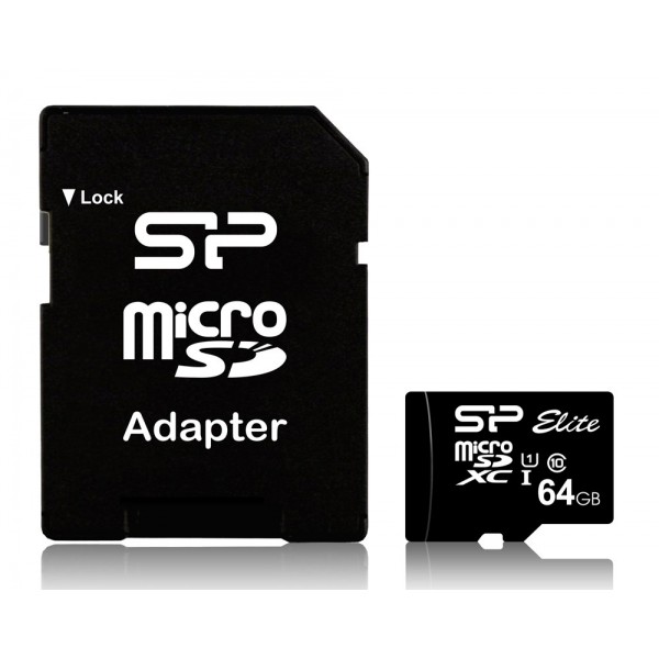 SILICON POWER κάρτα μνήμης MicroSDXC USH-1, 64GB, Class 10